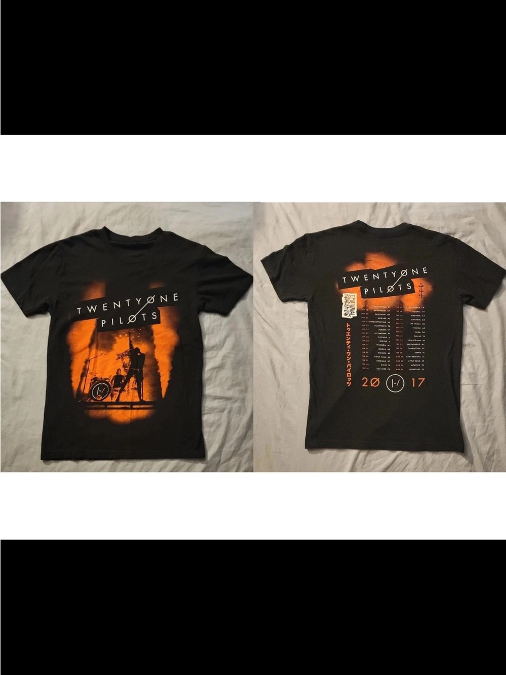 Twenty One Pilots Official Emotional Roadshow Tour Tee 2017 Band Shirt